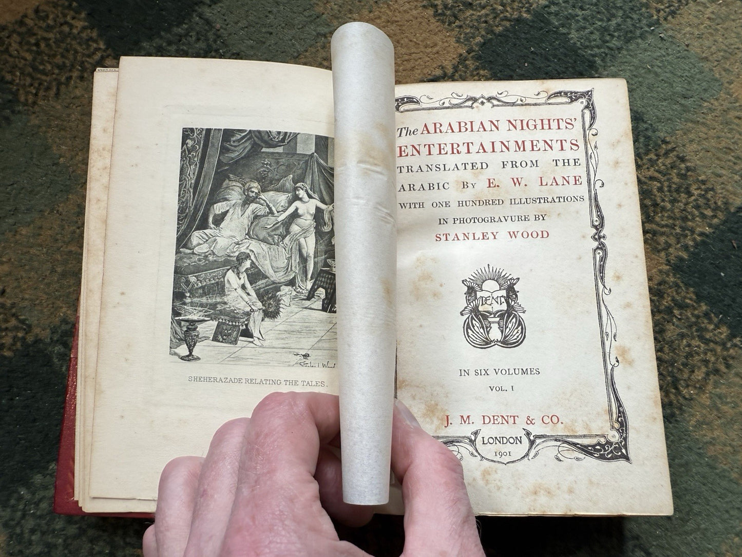 1901 Arabian Nights Entertainments : E W Lane : Bindings by Jackel & Co