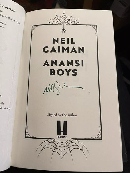 Neil Gaiman : Anansi Boys : Signed : Slipcase : Plus Signed Print