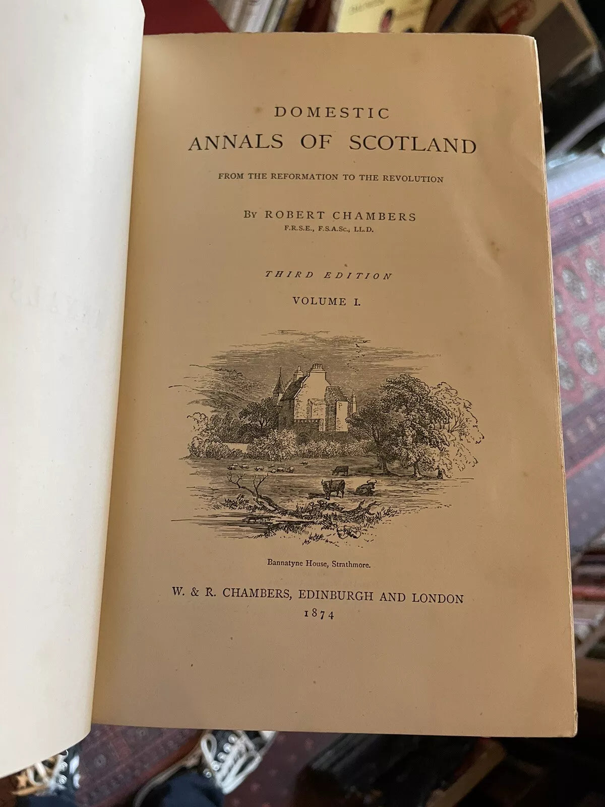 1874 Domestic Annals of Scotland (3 Vols) Robert Chambers : Scottish History