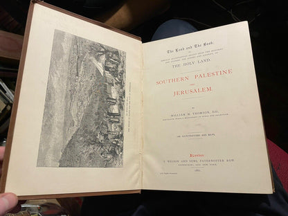 1881 Southern Palestine and Jerusalem by W. M. Thomson : Illustrated