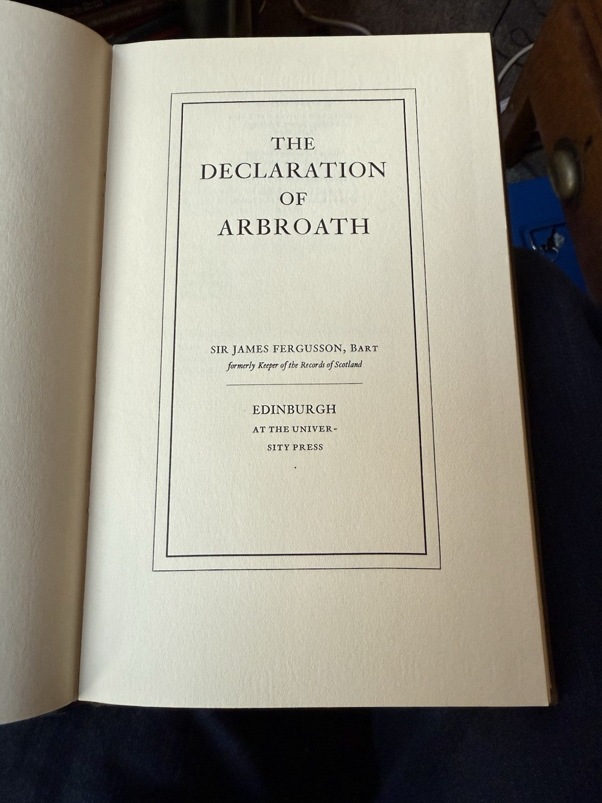 1970 The Declaration of Arbroath : Sir James Fergusson : Scottish History