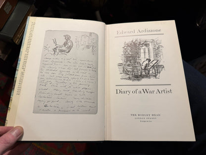 Edward Ardizzone : Diary of a War Artist : First Edition Illustrated 1974