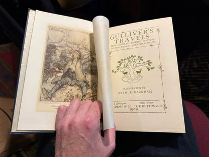 1909 Arthur Rackham : Gullivers Travels : Jonathan Swift : Very Good Copy