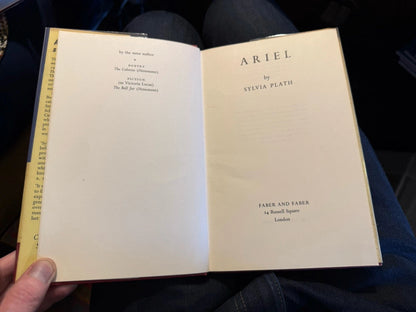 Sylvia Plath : Ariel : First UK Edition 1965 : Very Good in an Unclipped Jacket
