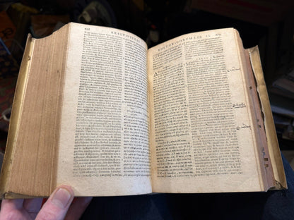 1606 Aristotelis : Scholarly Manuscript Annotations (2 Vols) Vellum : Aristotle