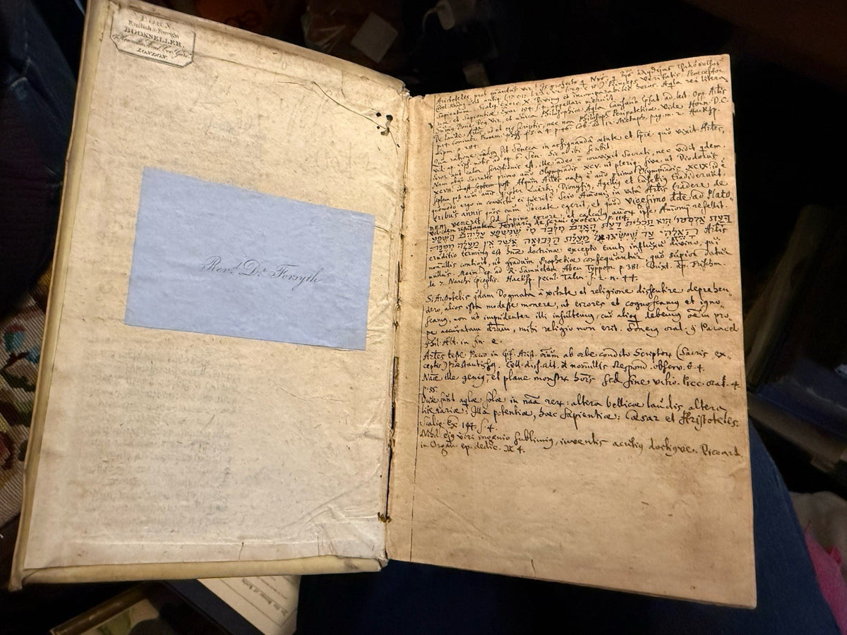 1606 Aristotelis : Scholarly Manuscript Annotations (2 Vols) Vellum : Aristotle
