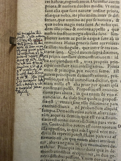 1606 Aristotelis : Scholarly Manuscript Annotations (2 Vols) Vellum : Aristotle