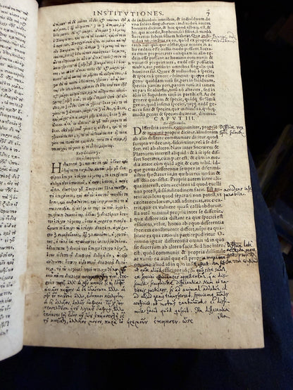 1606 Aristotelis : Scholarly Manuscript Annotations (2 Vols) Vellum : Aristotle