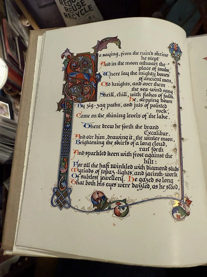 1912 Tennyson : Morte D'Arthur : Illuminated by Sangorski : King Arthur Legend