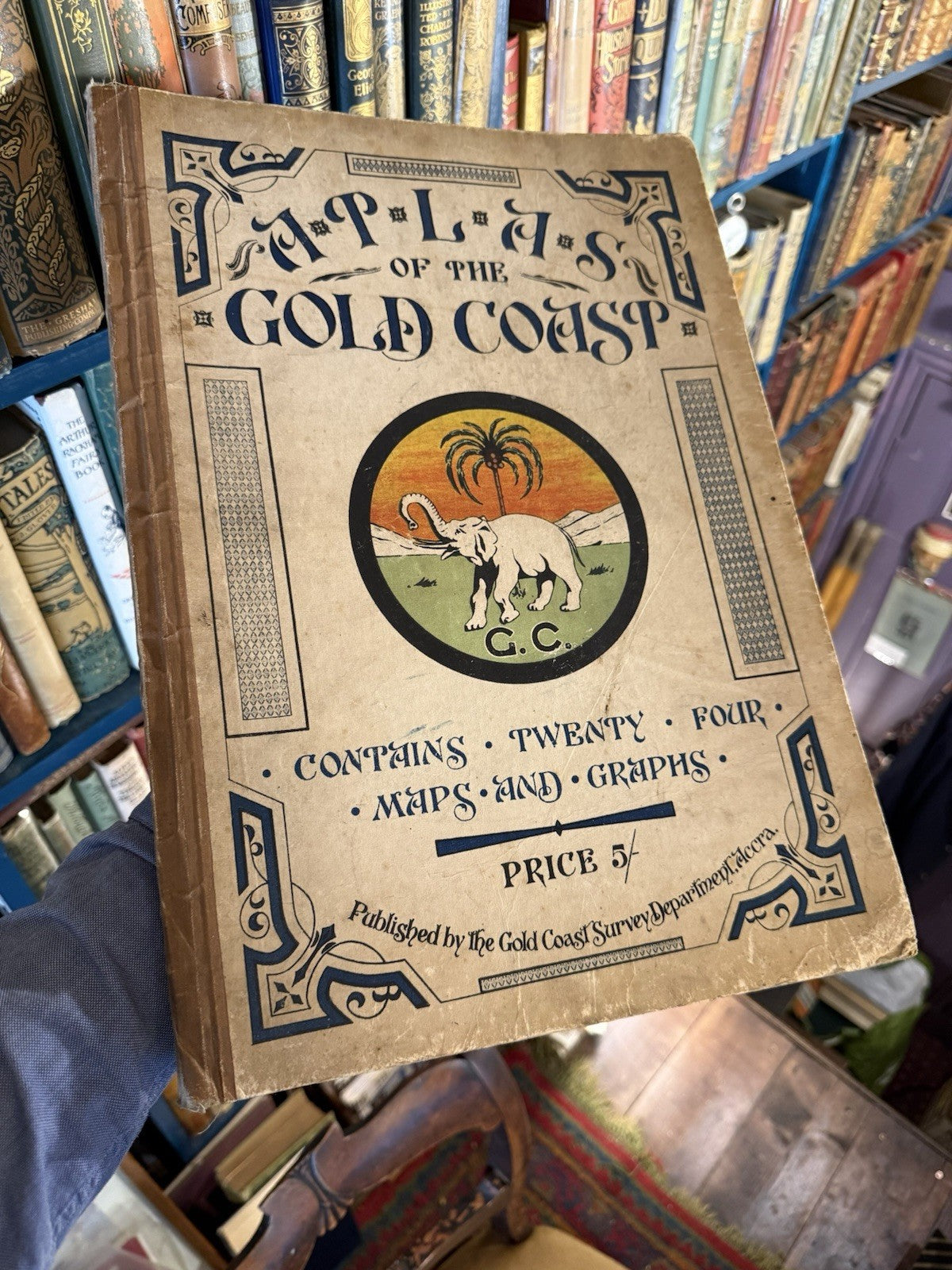 1927 Atlas of the Gold Coast : 24 Maps & Graphs : West Africa