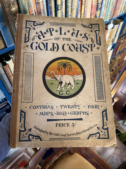 1927 Atlas of the Gold Coast : 24 Maps & Graphs : West Africa