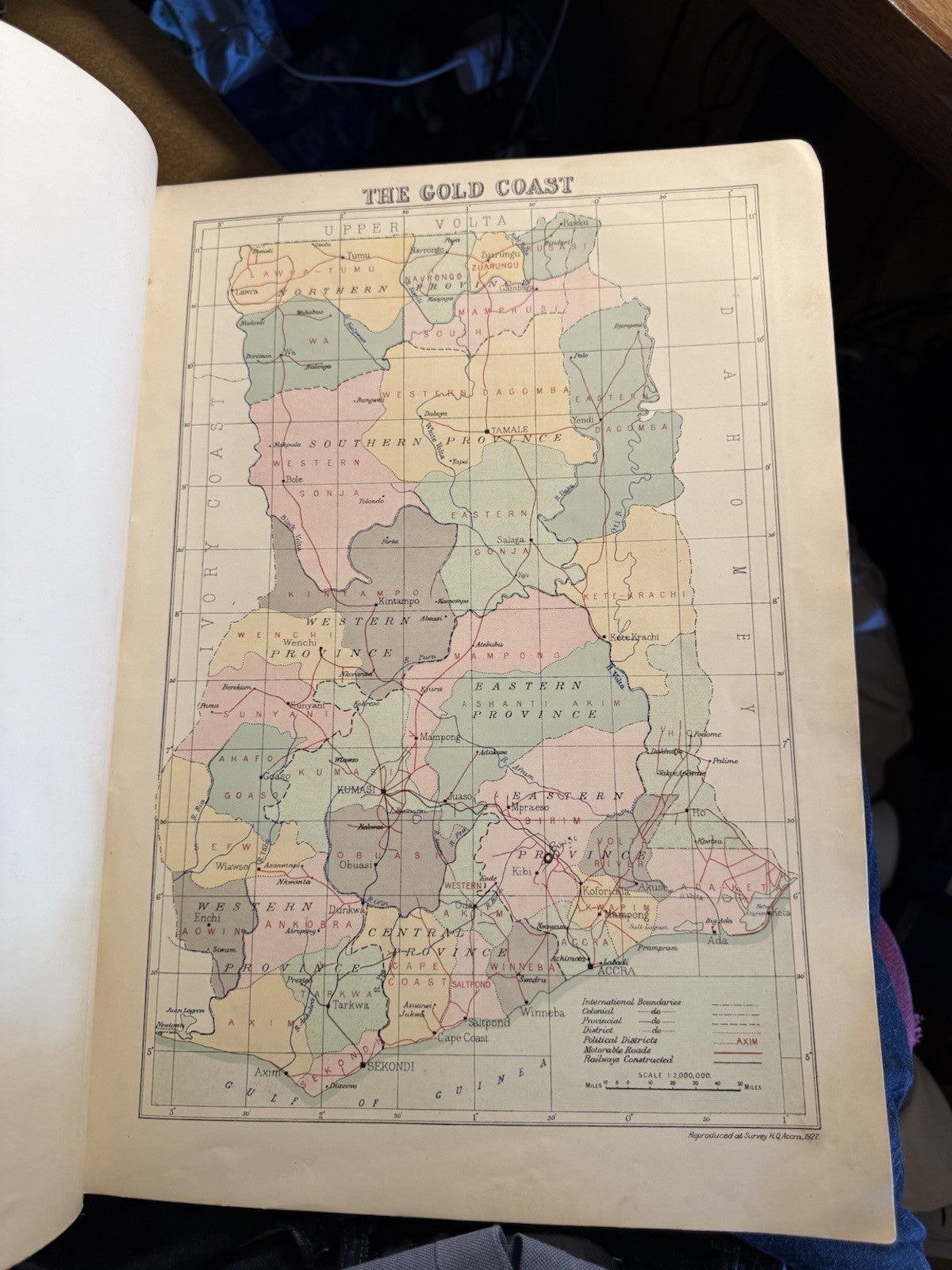 1927 Atlas of the Gold Coast : 24 Maps & Graphs : West Africa