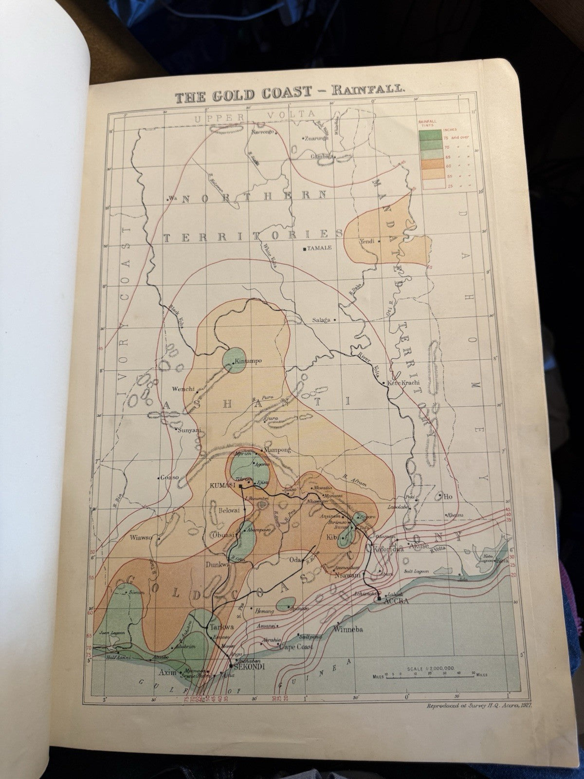 1927 Atlas of the Gold Coast : 24 Maps & Graphs : West Africa