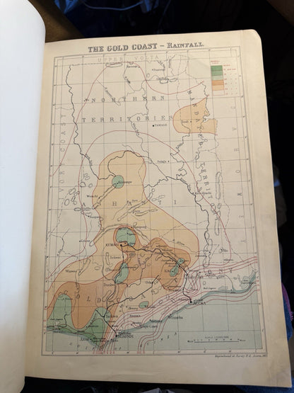 1927 Atlas of the Gold Coast : 24 Maps & Graphs : West Africa