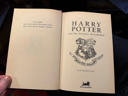 J K Rowling : Harry Potter and the Prisoner of Azkaban 1st/3rd State 1999