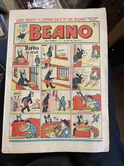 Beano Comic - #439 : 16th December 1950 : Children's Vintage