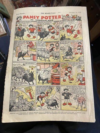Beano Comic - #439 : 16th December 1950 : Children's Vintage