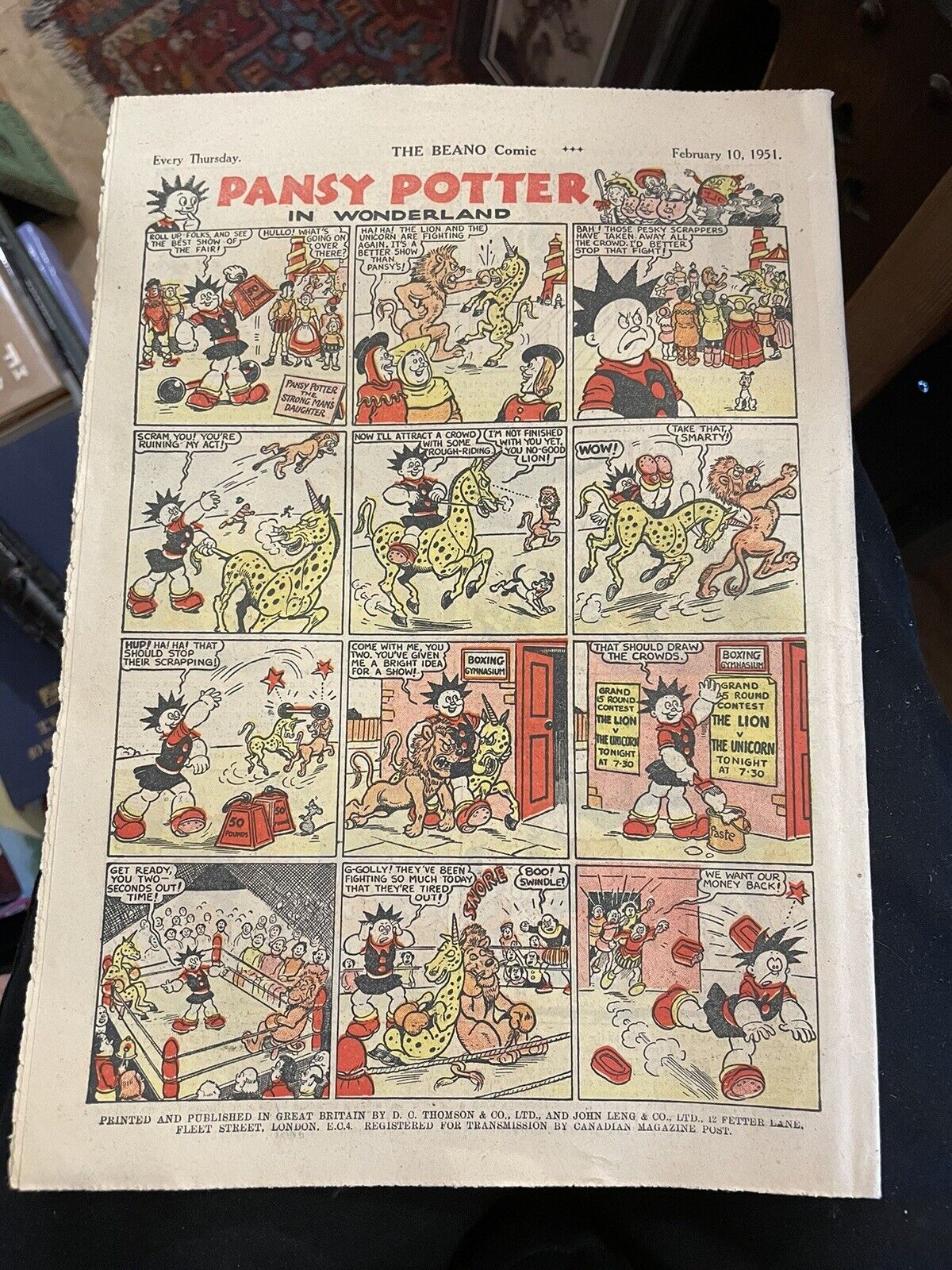 Beano Comic - #447 : 10th February 1951 : Children's Vintage