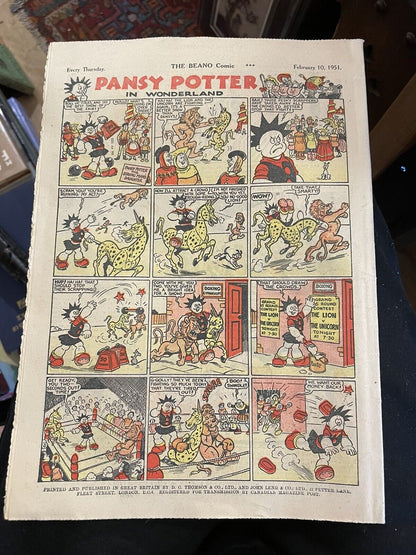 Beano Comic - #447 : 10th February 1951 : Children's Vintage