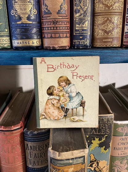 A Birthday Present : Chromolithographed Miniature Children's Book (1890s) Nister