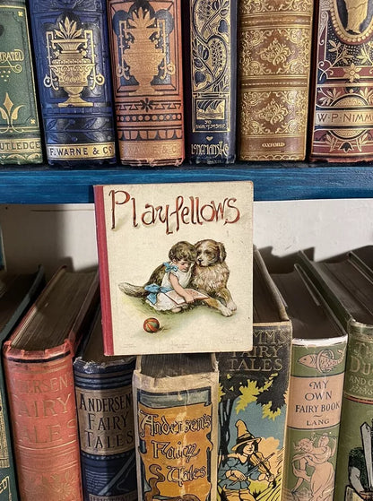 Playfellows : Chromolithographed Miniature Children's Book (1890s) Nister