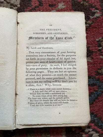 1833 Maclean's Historical Account of Iona : Druidical Era : St Columba Scotland