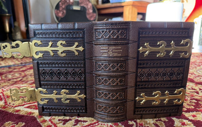 Bagster's Polyglot Bible : Stunning Clasped Fine Binding : Gauffered Edges c1864