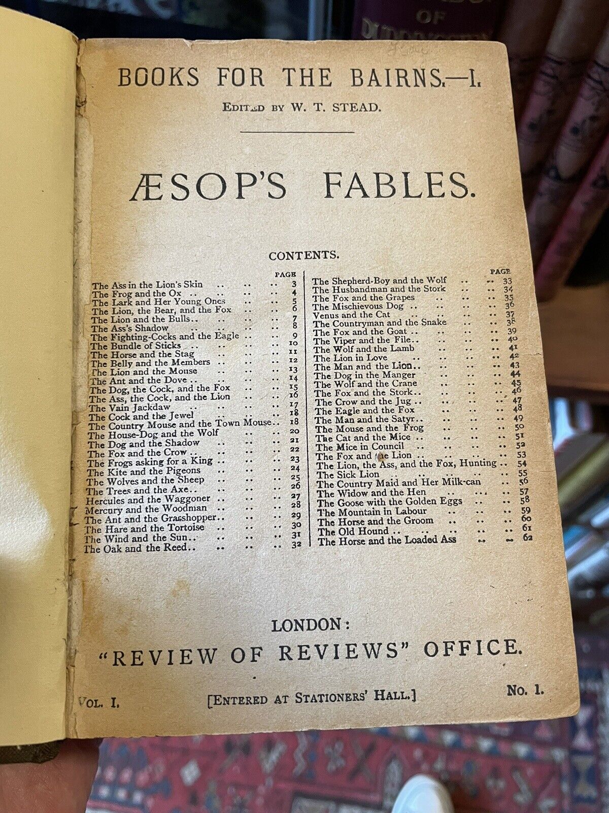 1896 Books for Bairns : W. T. Stead : Fairy Tales / Nursery Rhymes / Illustrated