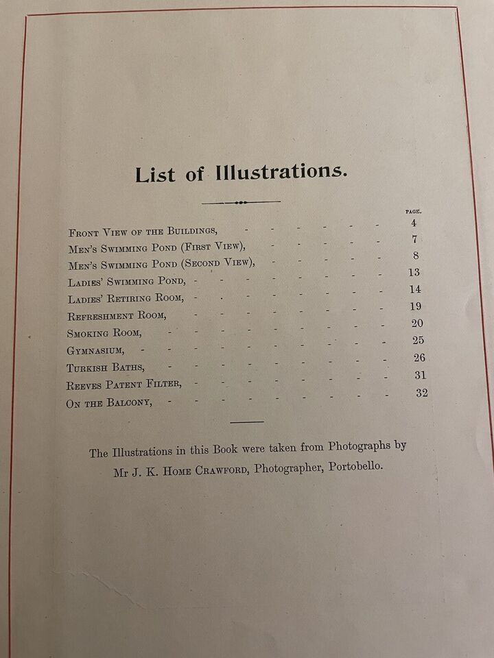 1901 Edinburgh Sea Water Baths Portobello : Scotland Local History