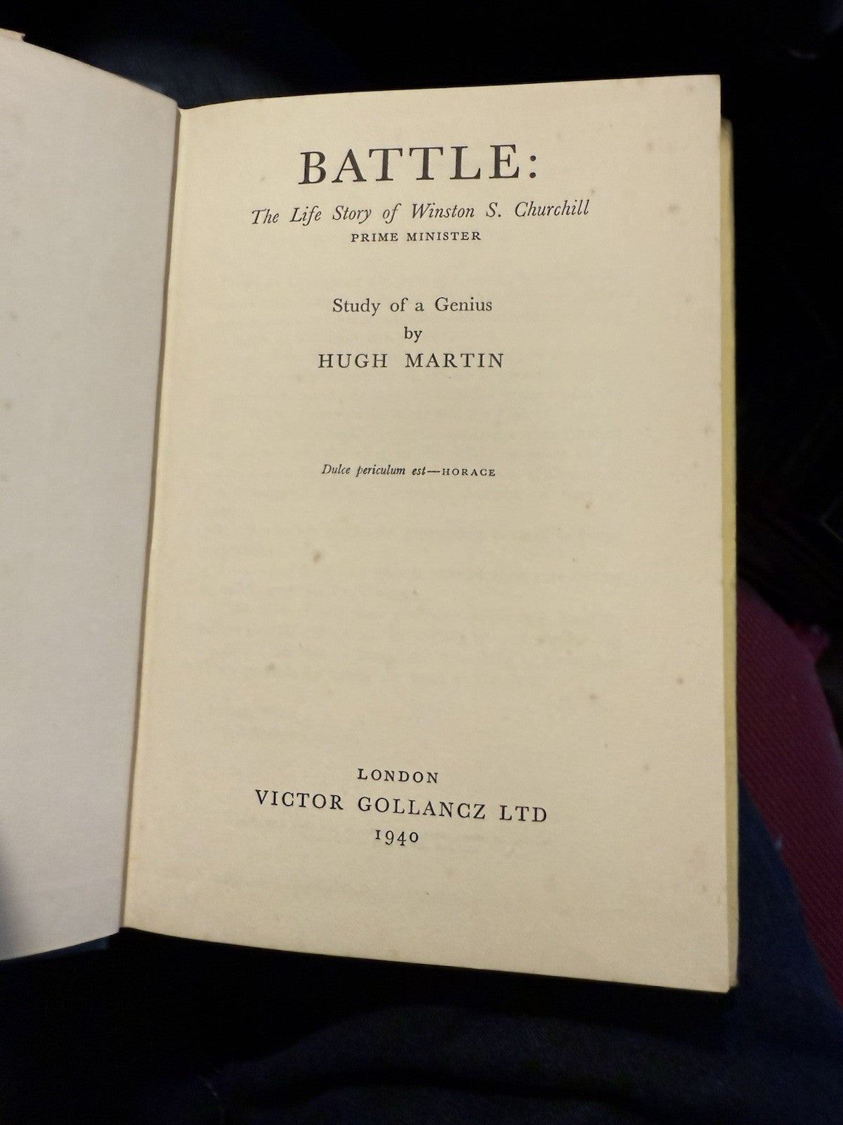 The Life Story of Winston Churchill : Hugh Martin : 1st Gollancz 1940