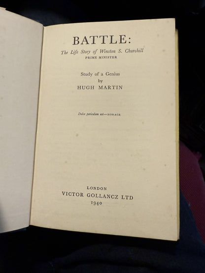 The Life Story of Winston Churchill : Hugh Martin : 1st Gollancz 1940