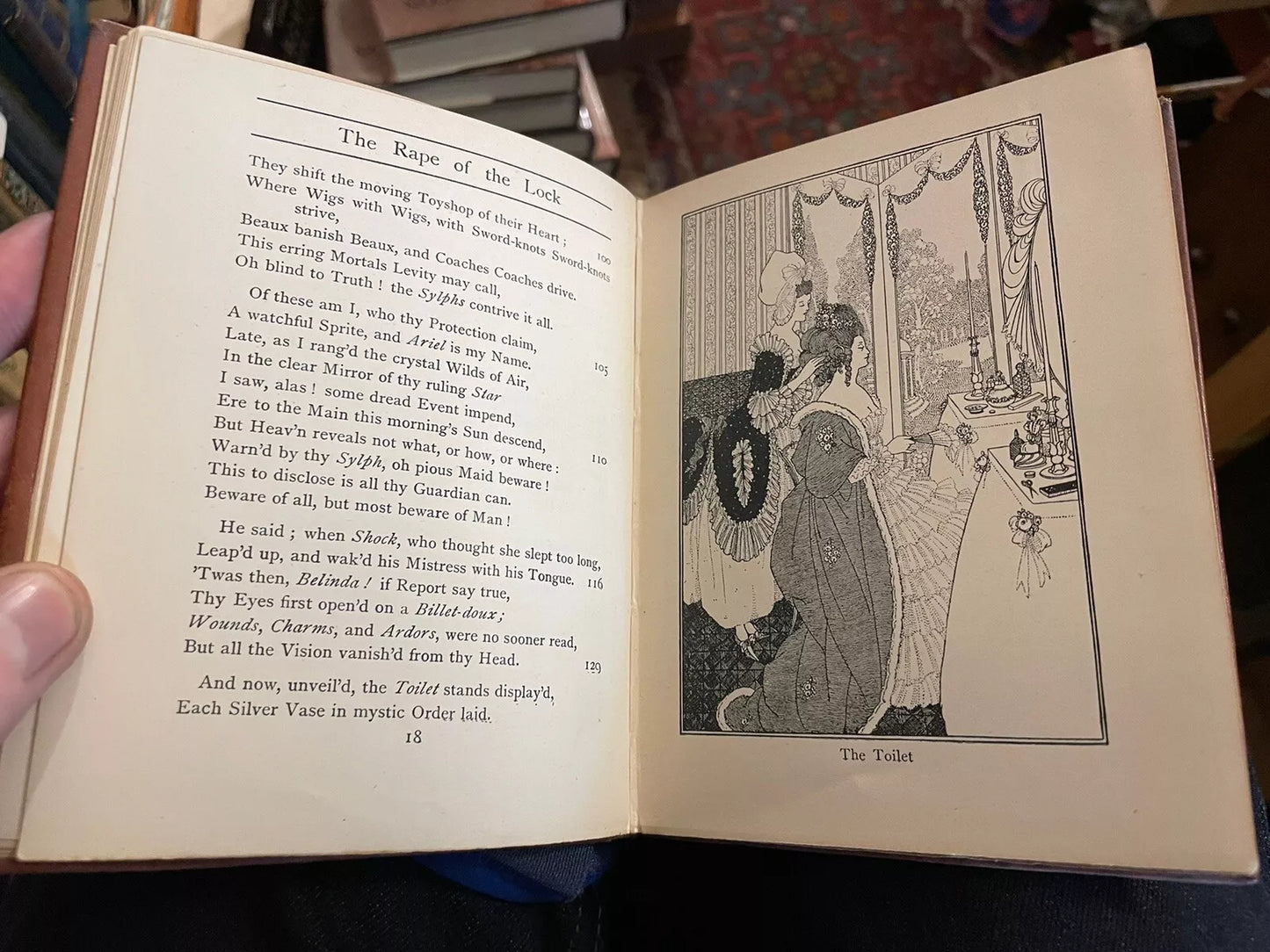 1902 The Rape of the Lock : Alexander Pope : Aubrey Beardsley : Leather Binding