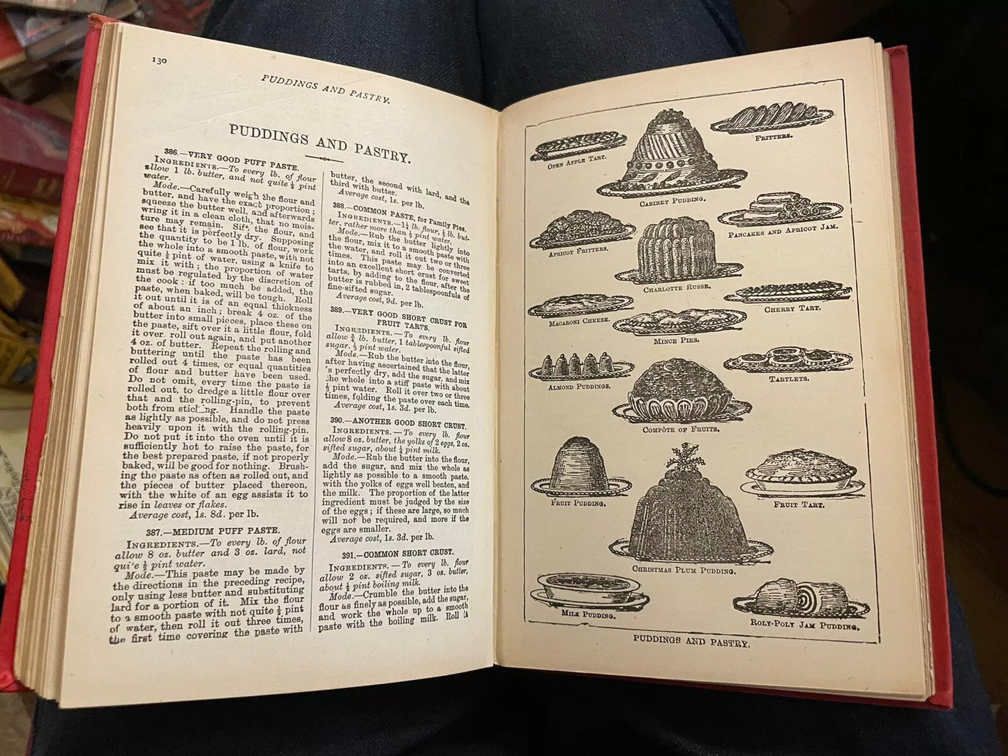 1894 Mrs Beeton's Cookery Book : 350 Wood Engravings : Food Recipes