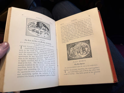 c1874 Bewick's Select Fables : Oliver Goldsmith : In Three Parts : Life of Aesop