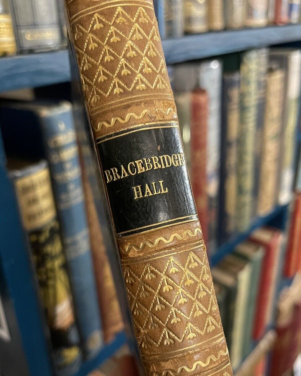1850 Washington Irving : Bracebridge Hall: Half Leather Binding