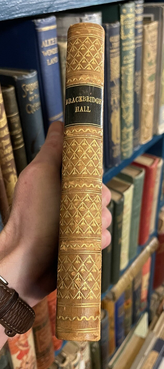 1850 Washington Irving : Bracebridge Hall: Half Leather Binding