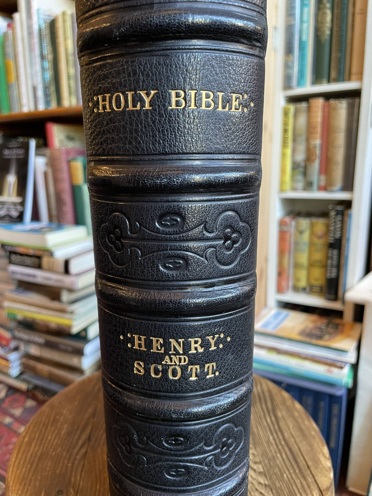 Large Victorian Holy Bible : Commentaries of Henry and Scott : A Very Fine Copy