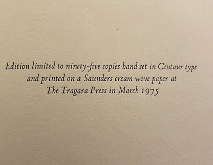 A Bibliography of the Writings of Frances Cornford : Tragara Press 1975