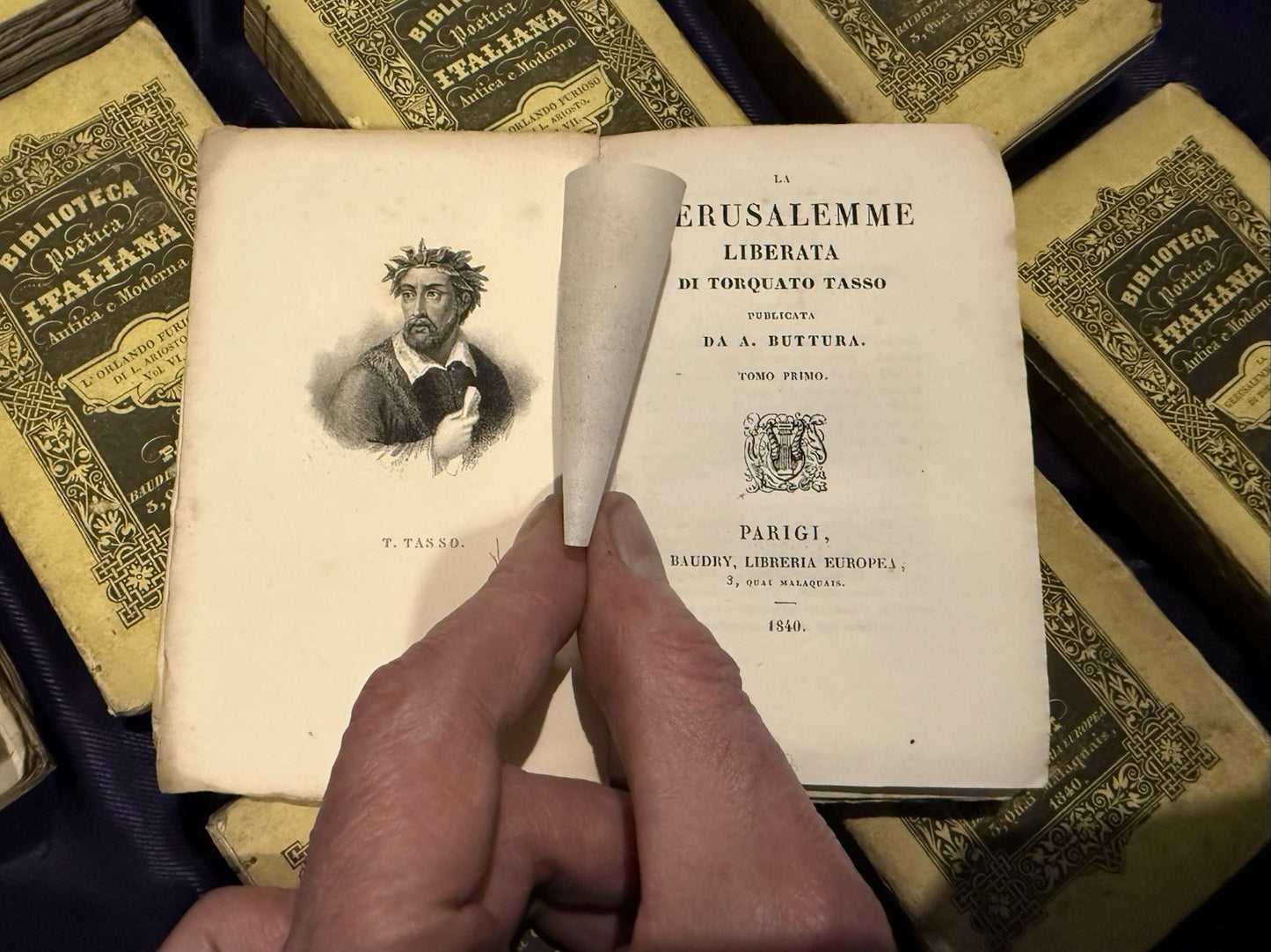 1840 Biblioteca Poetica Italiana (12 Vols) Ludovico Ariosto & Torquato Tasso