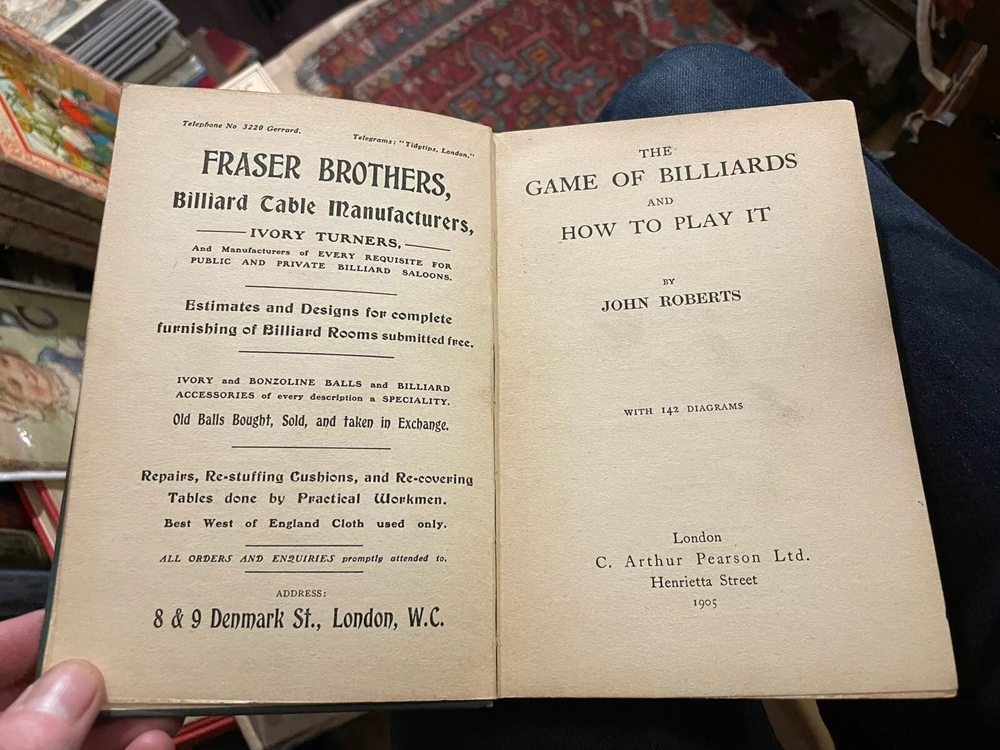 1905 The Game of Billiards and how to play it : John Roberts