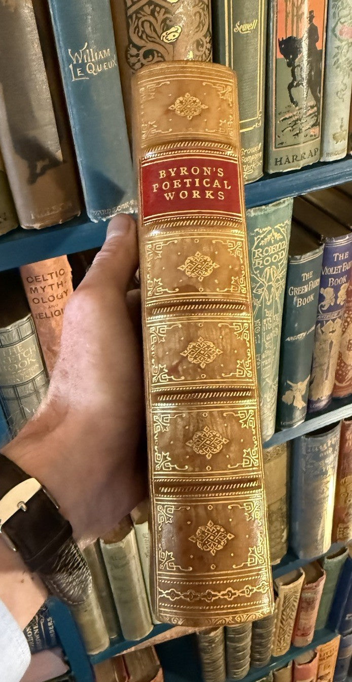 1891 Poetical Works of Lord Byron : Fine Tree Calf Binding : Illustrated
