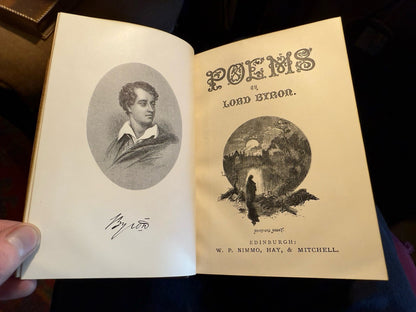 1891 Poetical Works of Lord Byron : Fine Tree Calf Binding : Illustrated