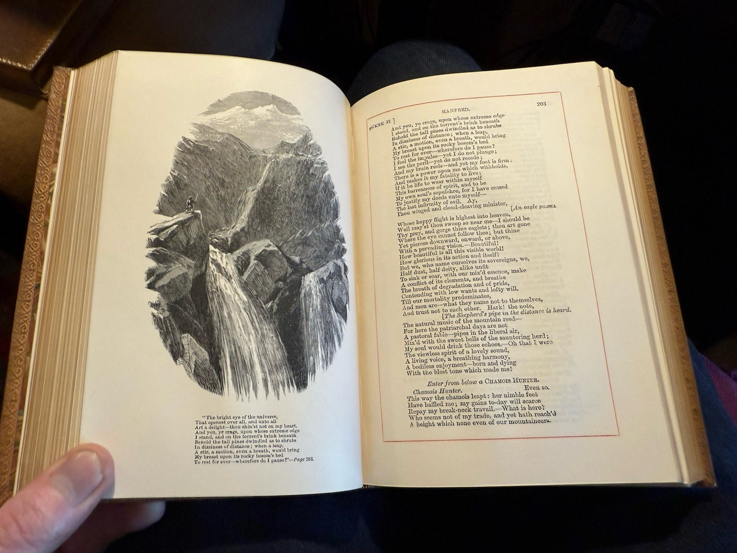 1891 Poetical Works of Lord Byron : Fine Tree Calf Binding : Illustrated