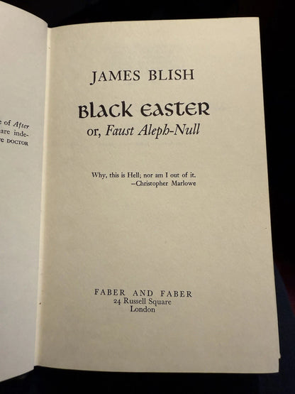 James Blish : Black Easter : Fantasy : Black Magician Assassination US Politics