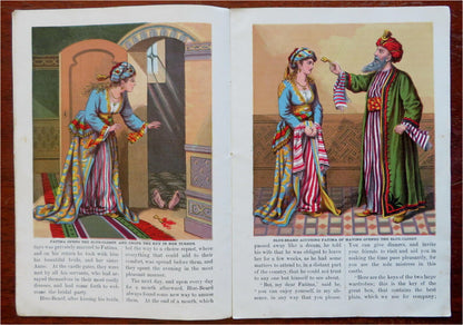 c1865 Blue Beard Arabia Orientalism : Colour McLoughlin book Aunt Kate's Series