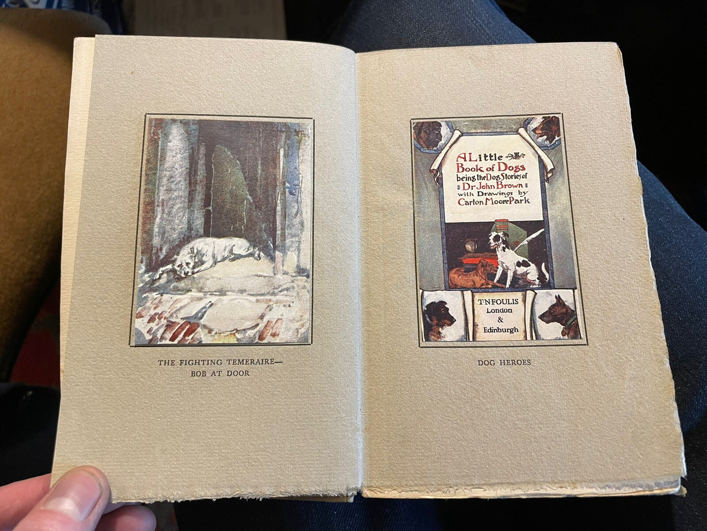 A Little Book of Dogs : John Brown : T N Foulis : Tipped-in Plates