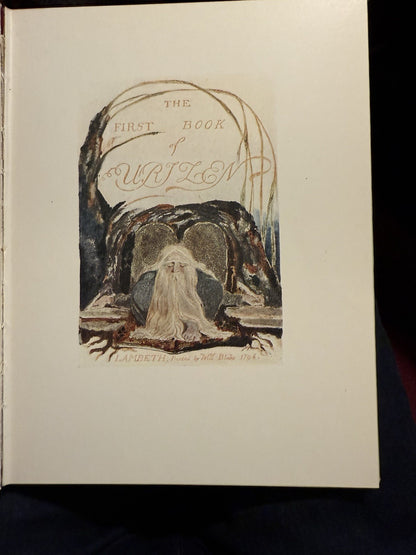 1929 William Blake : The book of Urizen : Full Colour Facsimile of 1794 Edition