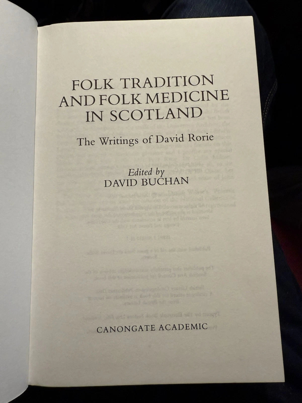 1994 Folk Tradition and Folk Medicine in Scotland : David Buchan : 1st Edition