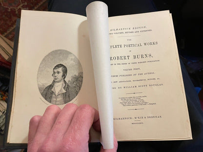 Robert Burns Poetical Works : Kilmarnock Edition : James M'Kie 1876