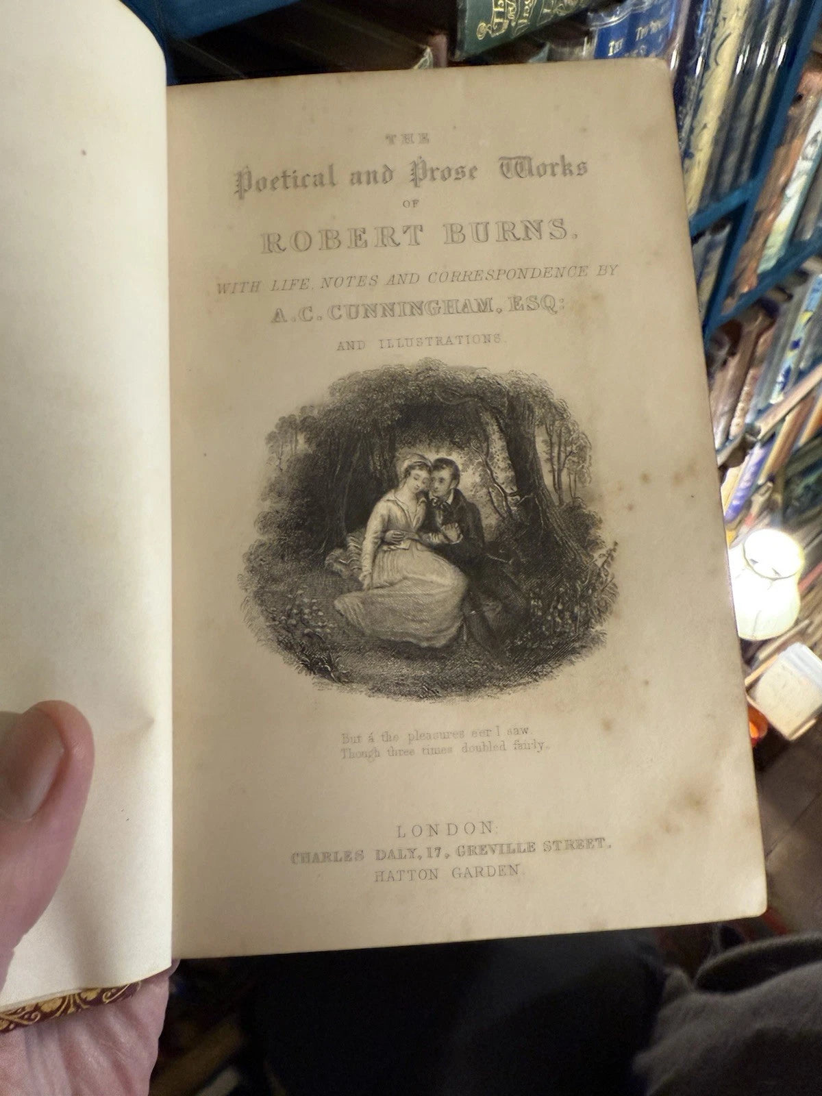 c1870 Poetical and Prose Works of Robert Burns : Lovely Decorative Binding